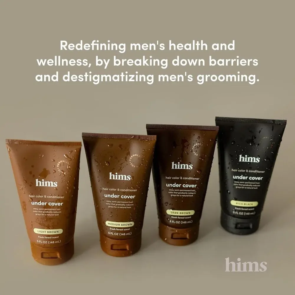 hims Under Cover Hair Color + Conditioner Light Brown 5oz Gray Blend Pack of 3